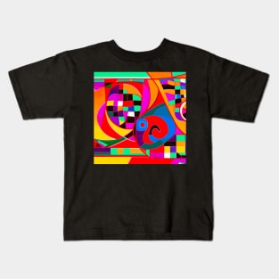 Abstract colourful design psychedelic Kids T-Shirt